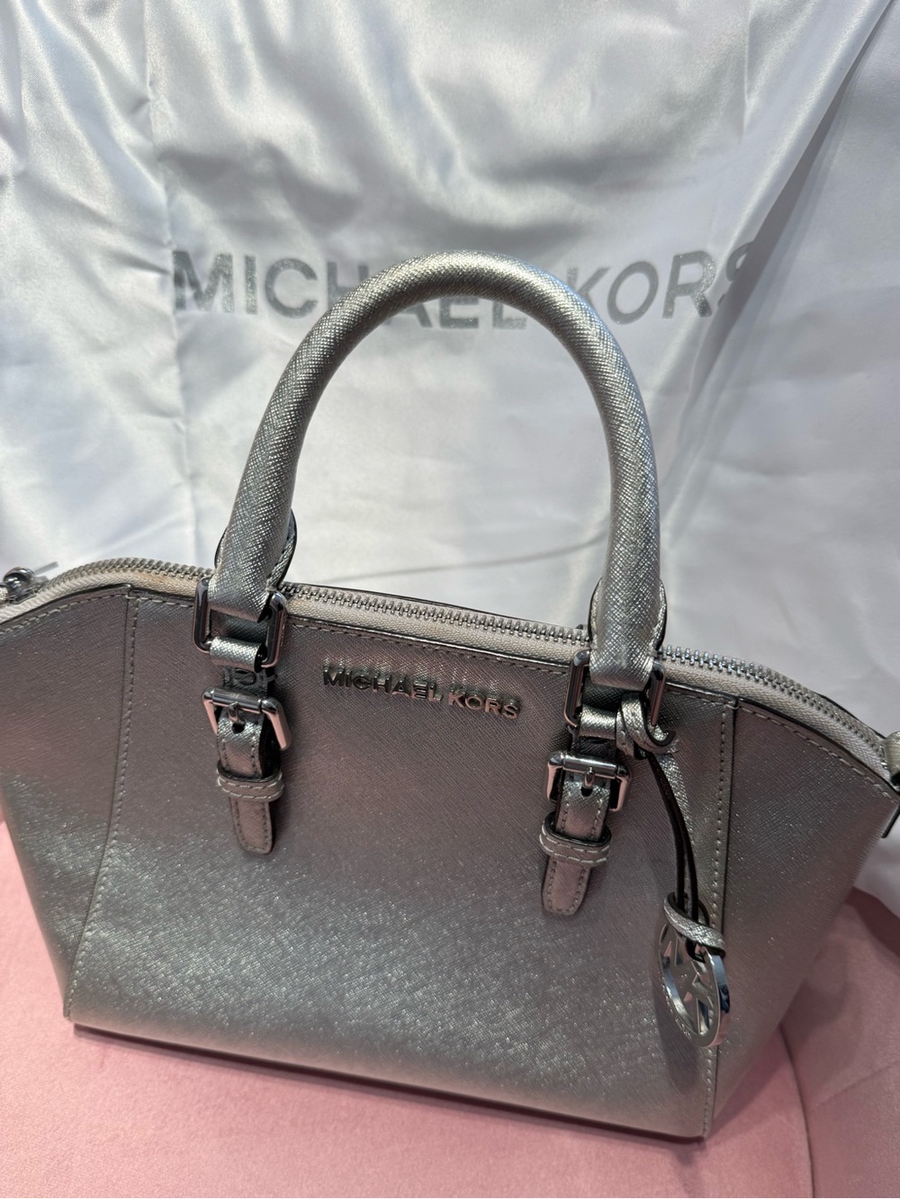Michael Kors Savannah Small Saffiano Leather Satchel handbag